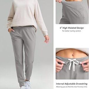 G Gradual Women's Fleece Thermal Lined Joggers - High Waisted & Water Resistant